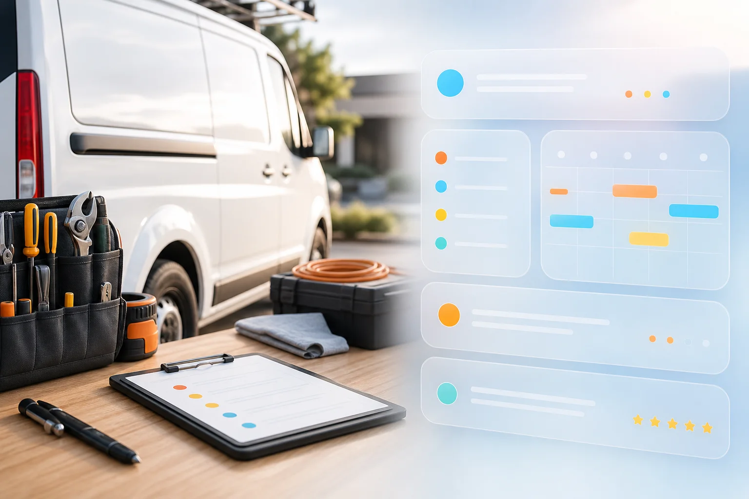 Local service businesses Expeli AI operations workflow visual